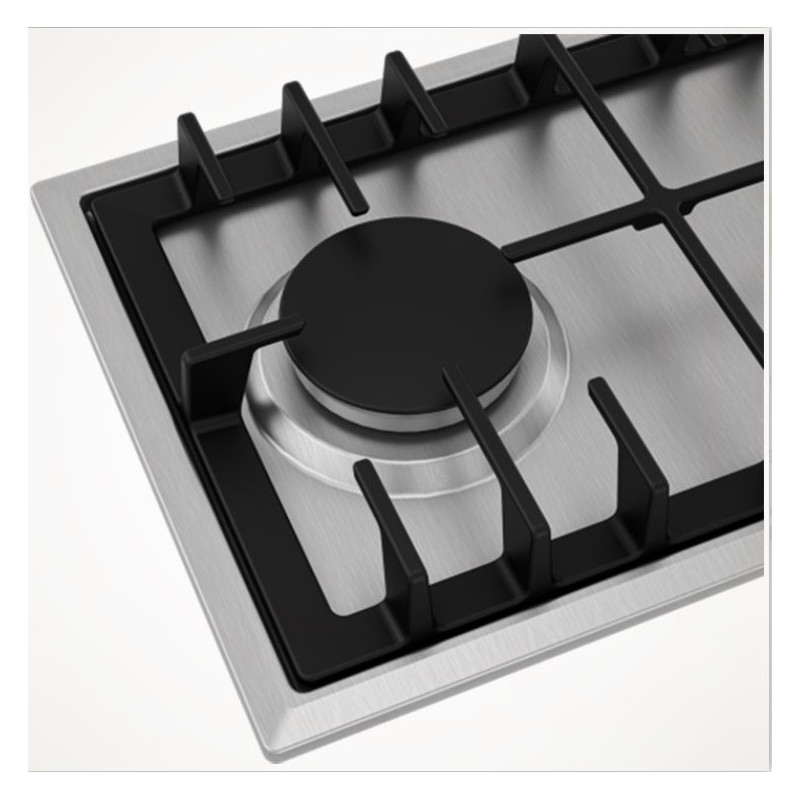 PLAQUE DE CUISSON À GAZ ENCASTRABLE 2 FOYERS ARGENTÉ - BEKO - HDCG32221FX
