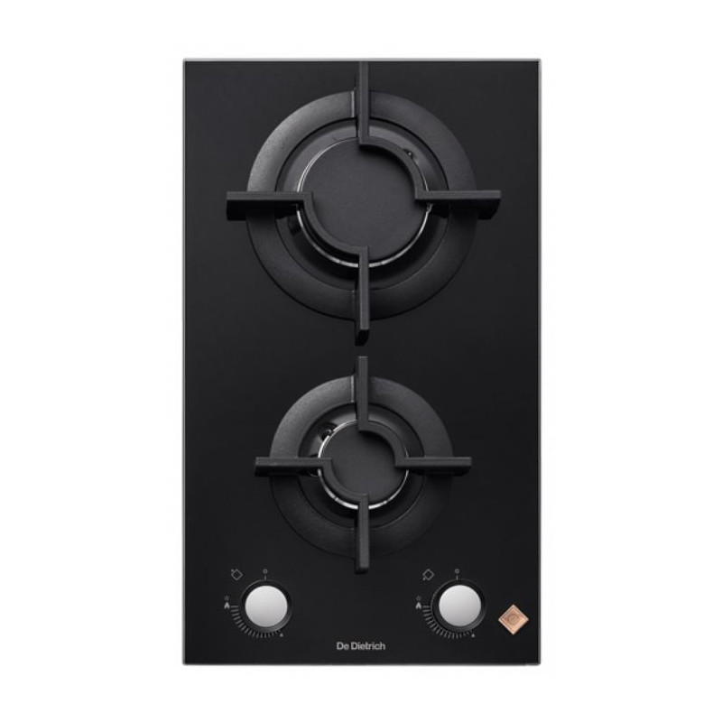 PLAQUE DE CUISSON À GAZ ENCASTRABLE 2 FOYERS NOIR DE DIETRICH DPG7340B