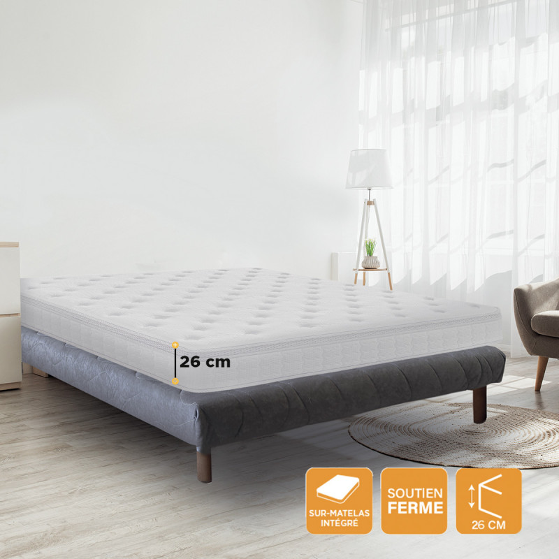 Matelas à Eau Double 140x200cm - Cadre Mousse, Vinyle Renforcé, Stabilisation Forte