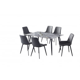 L'ensemble table + 6 chaises