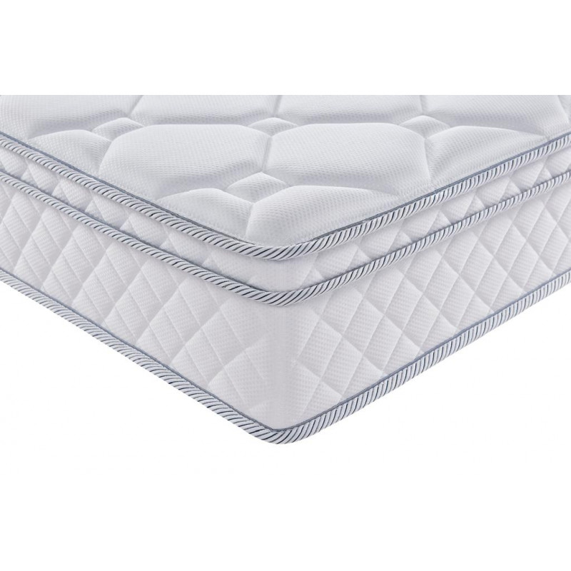 Matelas Hybride 29 Cm Mémoire De Forme Et Ressorts Ensachés - Surmatelas Intégré, 3 Zones Confort - 160x200 Cm