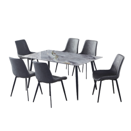 L'ensemble table + 6 chaises