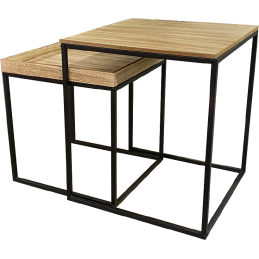 Lot de 2 tables basses.