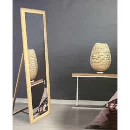 Miroir sur pied coloris beige