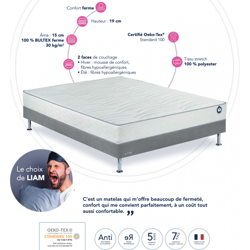 Le MATELAS Bultex 160 X 200 Cm 19 CM épaisseur CONFORT FERME