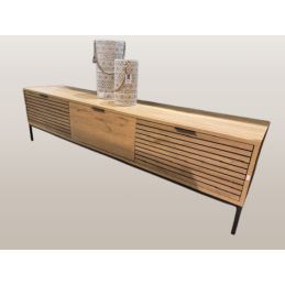 Meuble TV Chêne et Noir –...