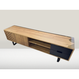 Meuble TV 180 cm 2 portes +...