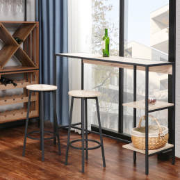 Table de bar avec tabourets...