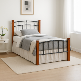 Le lit 90 x 190 cm hevea...