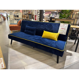 Canapé clic-clac bleu en...