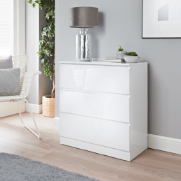 Commode 3 tiroirs - Coloris...