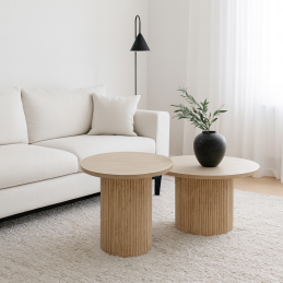 Le lot de 2 tables basses...