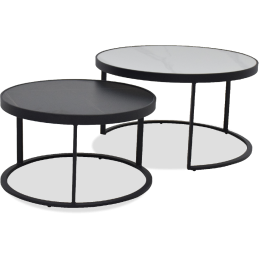 Le lot de 2 tables basses...