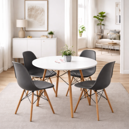 Table ronde + 4 chaises - 3...