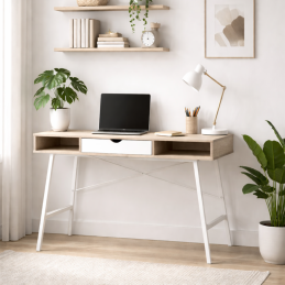 Bureau coloris marron et noir