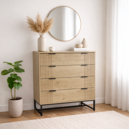 Chiffonnier 4 tiroirs -...