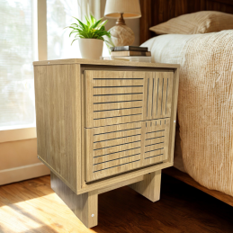 Table de chevet 2 tiroirs.