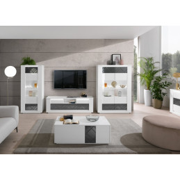 Vitrine 1 porte – Blanc &...