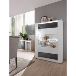 Vitrine 2 portes – Blanc &...