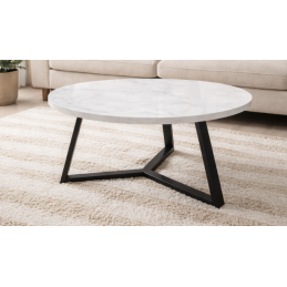 Table basse ronde.