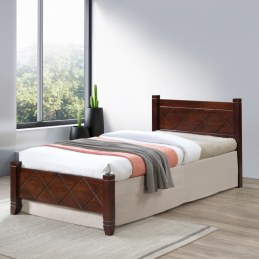 le lit 90 x 190 en hévéa...