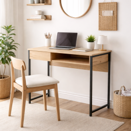 Bureau – Pieds Métal Noir &...