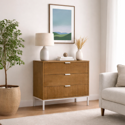 Commode 3 tiroirs - Coloris...