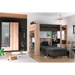 Armoire 2 portes + 1 tiroir.