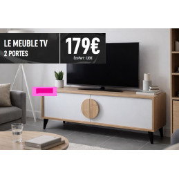 le meuble tv 2 portes
