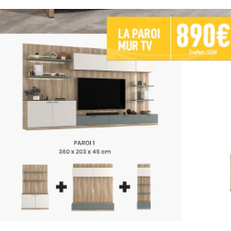 La paroi mur TV
