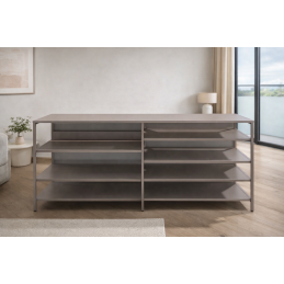 Meuble TV coloris taupe