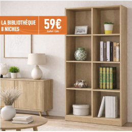 Bibliothèque 8 niches - 2...