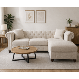 le salon d’angle beige...