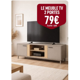 Le meuble TV 2 portes.