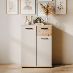 La commode 1 porte 1 tiroir.