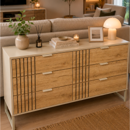La commode 6 tiroirs.