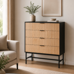 Commode 4 Tiroirs – Métal &...
