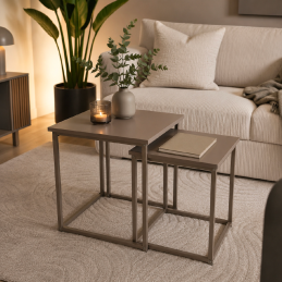 Lot de 2 tables d'appoint -...