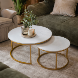 Lot de 2 tables basse -...