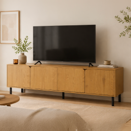 Meuble TV avec 4 portes -...