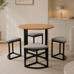 Table + 4 tabourets -...