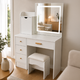 La coiffeuse LED + tabouret.