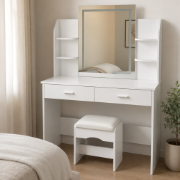 La coiffeuse + miroir LED +...