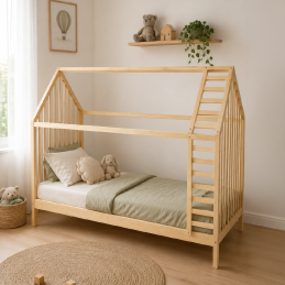 Lit cabane 90 x 190 cm +...