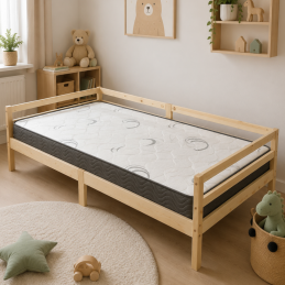 Lit 90 x 190 cm + sommier -...