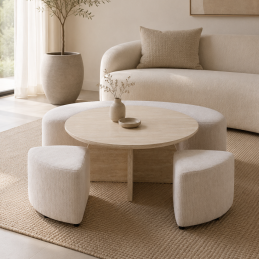La table basse travertin +...