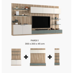 La paroi mur TV