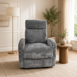 Fauteuil relax manuel gris...