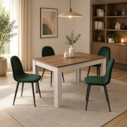 La table de repas extensible.