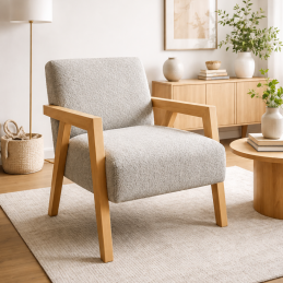 Fauteuil coloris gris clair